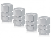 4pc pneu de carro tampa de válvula (Silver)